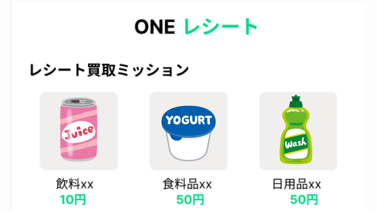 レシート買取ミッション機能